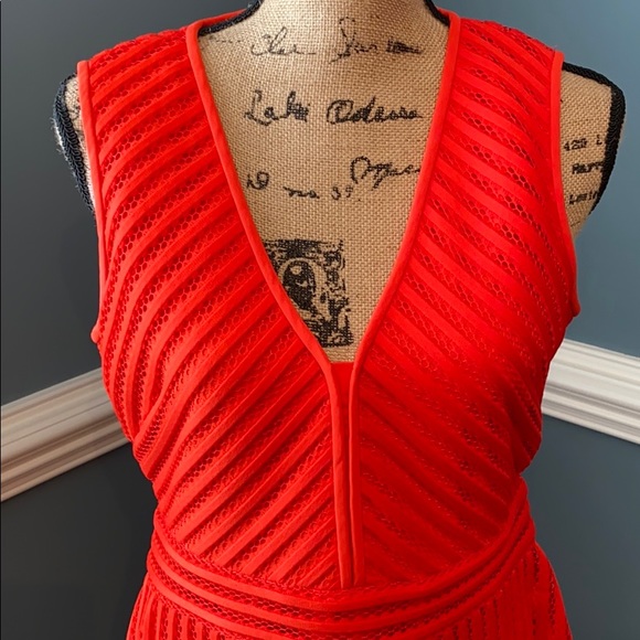 J.CREW orange eyelet vneck dress, sz8 - Picture 2 of 6